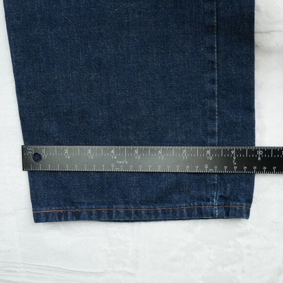 Levis 569 Jeans Mens 36x34 Blue Loose Straight Leg 100% Cotton Dark Wash Denim - Picture 12 of 14